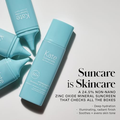 Kate Somerville HydraKate Illuminating Sunscreen Drops ? Tinted SPF 50+ Mineral Sunscreen with Zinc Oxide, Moisturizing & Anti-Aging Sun Protection, 1.7 Fl Oz