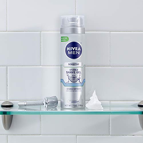 Nivea Men Sensitive Skin & Stubble Shave Gel - with Beard Softener For Men ? 7 Ounce. Can