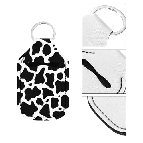 Suobstales 3Pcs Travel Bottles Keychain Holder Set,Travel Bottle Sleeves+Neoprene Chapstick Holders+Lanyard Keychain