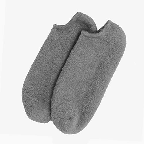 Barefoot Scientist Gray Sleep On It Overnight Moisturizing Gel Socks - Low Profile Ankle, Reusable, Natural Ingredients