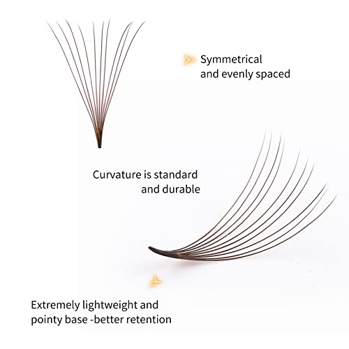 Brown Lash Extensions 10D Premade Fans 1000pcs Mix 9-16mm - Eyelash Extensions