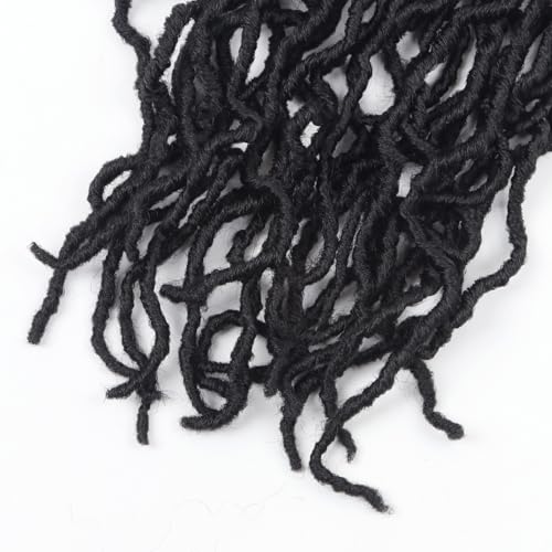 Vemet Soft Locs Faux Locs Crochet Hair 18 Inch - 1B, Pack of 8