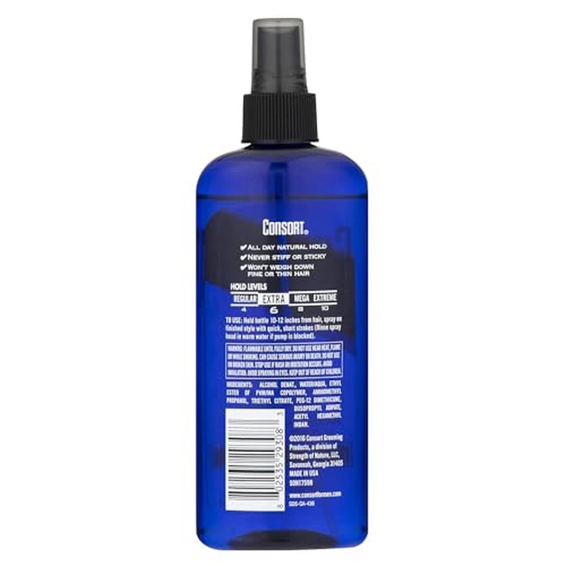 Consort Hair Spray 8 Ounce Unscented X-Hold Pump Non-Aero (Pack of 2)