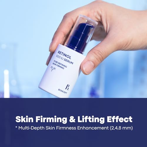 Retinol 500 IU Serum ? Wrinkle & Fine Line Care, Pore Refining & Lifting, Hydrating Serum with Retinol & Bakuchiol ? Gentle Daily Skincare for Sensitive Skin, K-Beauty, 1.01 fl. oz. 30 ml
