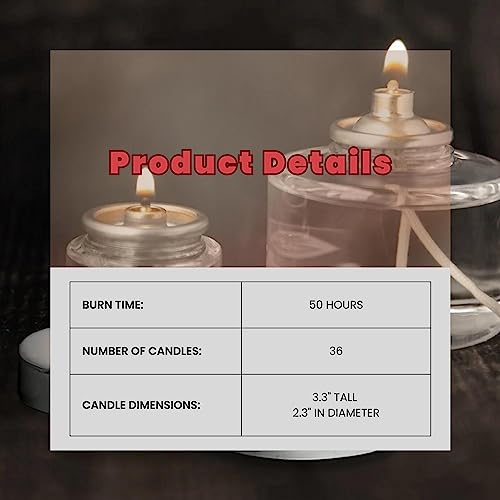 Hollowick Disposable Liquid Candle Fuel Cells, 50-Hour, for Commercial Tabletop Use