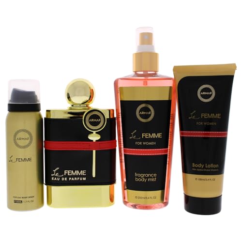 Armaf Le Femme 4-Piece Perfume Gift Set for Women, 4.23 Oz Pack