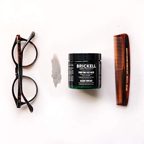 Men's Charcoal Face Mask with Detoxifying Clay & Hyaluronic Acid - Unscented, 4 oz