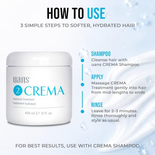 Uans Crema Moisture Hair Treatment 450ml / 15 fl oz - Hydrating Repair