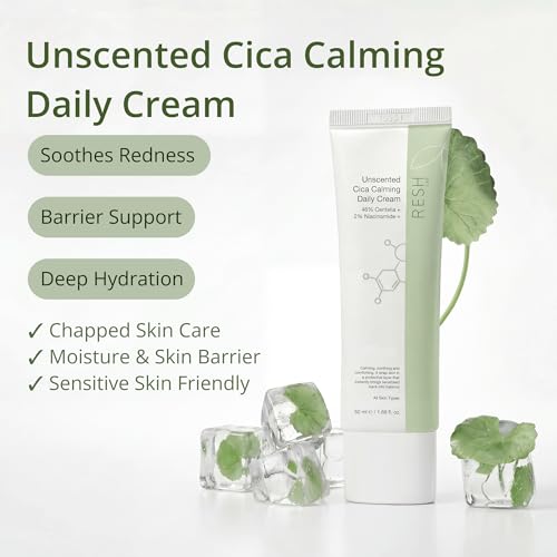 Hydrating Cica Face Moisturizer for Sensitive Skin - Redness Relief, Soothing Cream, 50ml
