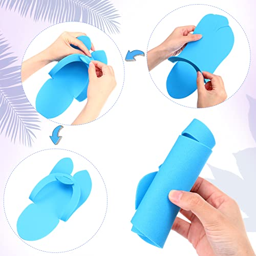 JaGely 90 Pairs Disposable Pedicure Slippers Flip Flops Bulk - Colorful
