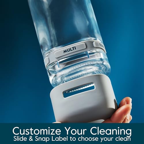 White Refillable Glass Spray Bottles Pack of 2 - 16 Oz for Cleaning, with Silicone Sleeve
