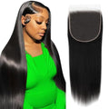 Brazilian Virgin Human Hair Lace Closure 5x5 Transparent HD Light Brown, 16 Inch - Natural Black Variation