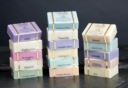 Orange Blossom Goat Milk & Olive Oil Soap Bar 3-Pack - Handmade, Natural, pH-Balanced