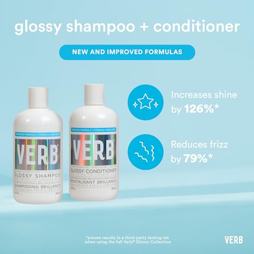 Verb Glossy Conditioner - Citrus + Sweet Violet Scent - Detangles & Adds Shine for Thick Hair