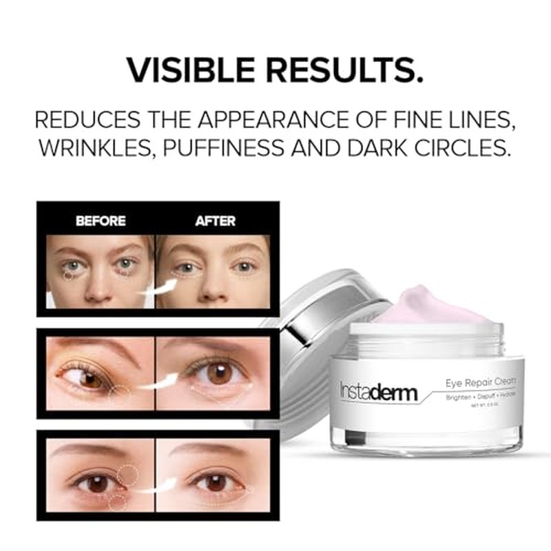 Eye Repair Cream?Reduces the Appearance of Dark Circles, Puffiness, Under Eye Bags, Fine Lines & Wrinkle, Anti-Aging Formula with Niacinamide Visibly Smooth, Brighten, & Hydrate Skin.