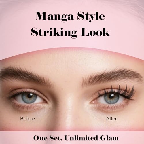 Fairy Lash Clusters Kit Manga DIY Individual Wispy Lashes Eyelash Extension Kit with Lash Bond Seal and Remover Anime Cosplay Lash Extensions Kit Fairy Kit-8-18MIX
