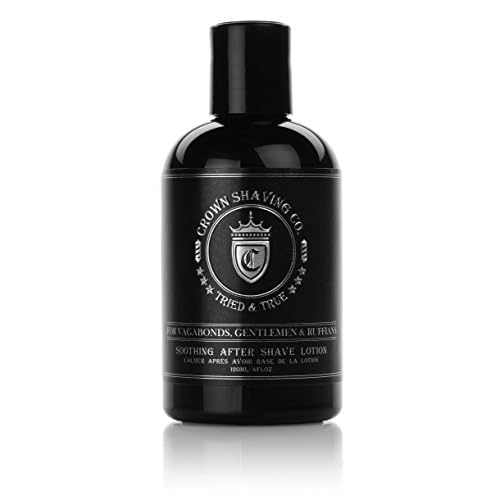Men's After Shave Lotion 4oz (120ml) - Crown Shaving Co - Soothing After Shave Lotion is non-oily and absorbs quickly once applied to your skin