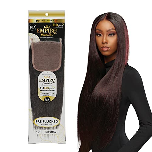 Sensationnel Empire 4x4 Lace Closure 10 Inch Straight Natural/Black
