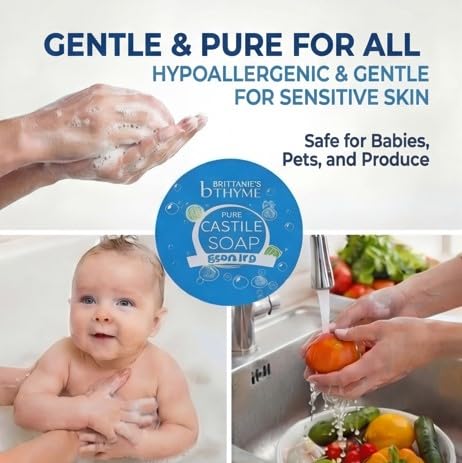Brittanie’s Pure Organic Castile Liquid Soap Lemongrass 1 Gallon (128 Fl Oz)