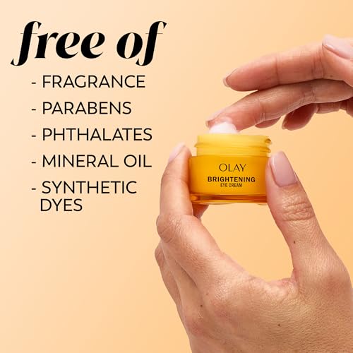 Olay Brightening Vitamin C Eye Cream 0.5 Fl Oz - Hydrating Under Eye Treatment for Dark Circles & Dull Skin