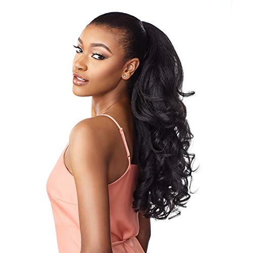 Sensationnel Instant Weave Half Wig 1B OffBlack Synthetic Updo Hair Extension