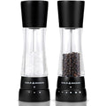 Matte Black Salt & Pepper Mill Set - Derwent Mill 7.5 Inch Gift Spice Grinder with Adjustable Coarseness