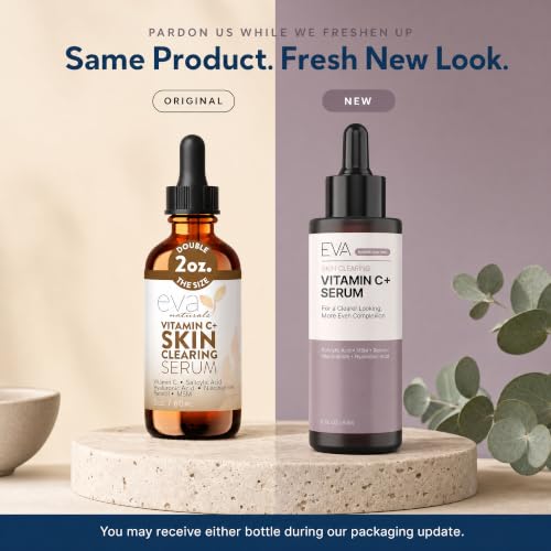 Eva Naturals Vitamin C Serum with Retinol & Salicylic Acid 2 oz - Skin Clearing & Brightening