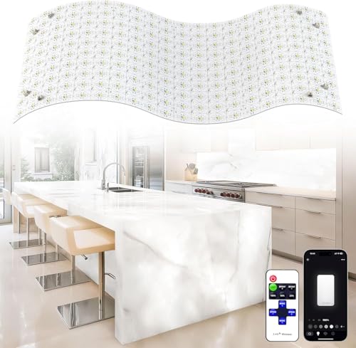 White 4 Pack LED Backlight Sheets for Countertops - 24V Dimmable Flexible Light Panels