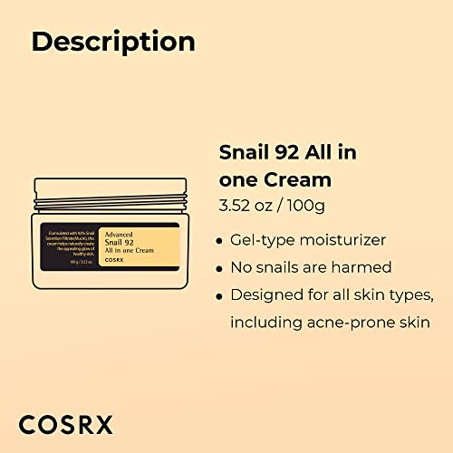 COSRX Glass Skin Ritual- Snail Mucin 92 Cream + Dual Essence- Mositurize Dry and Dull Skin to Achieve Radiant Glass Skin
