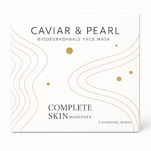 CSM Caviar & Pearl Face Mask ? Luminous Hydrated Skin ? Reduces Fine Lines & Wrinkles, Brightens Complexion, and Strengthens Skin Barrier ? 5 Individually-Wrapped Masks