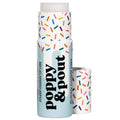 Poppy & Pout Birthday Cake Jumbo Lip Balm | All Natural Lip Balms & Moisturizers | Hydrates with Beeswax, Vitamin E, Organic Coconut Oil | Cruelty-Free | Lip Balm in Recyclable Cardboard Tube (Blue)