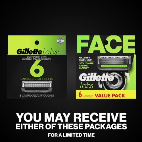 Gillette Labs Razor Blade Refills for Men - 6 Count (Pack of 1)