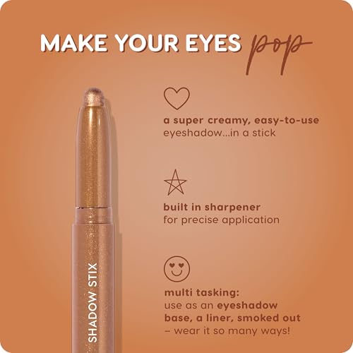 ColourPop ShadowStix Bundle - Cream Eyeshadow Stick with Long-Lasting Color - Walk Of Fame, Socialite, Honey BB, Quokka (Pack of 4, 0.5 oz each)