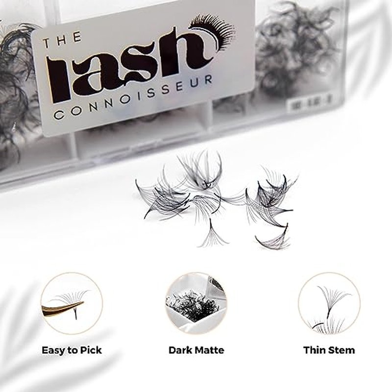 6D - CC Curl 750 Fans Mixed Promade Fans Lash Extensions | TLC Lash Supplies 4D to 16D Premade Fans 7 mm to 16 mm Mixed Length Thin Base Premade Fans Eyelash Extensions (6D - CC Curl, 13-14-15 mm)
