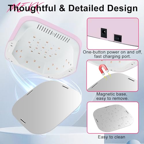 Pink UV LED Nail Lamp 54W – Professional Red Light Gel Curing for Nails