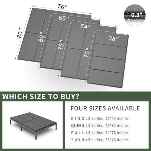 Twin Size Bunkie Board 75x38 Inches Bed Support - Stops Sagging, Noise-Reducing