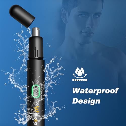 Precision Nose Hair Trimmer ? 360¡Æ Safe & Efficient Electric Trimming, USB Rechargeable, Waterproof, for Nose, Ear, Eyebrows, and Beard Grooming