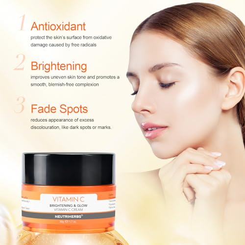 Vitamin C Face Moisturizer for Dry & Dull Skin - Day & Night Hydrating Cream