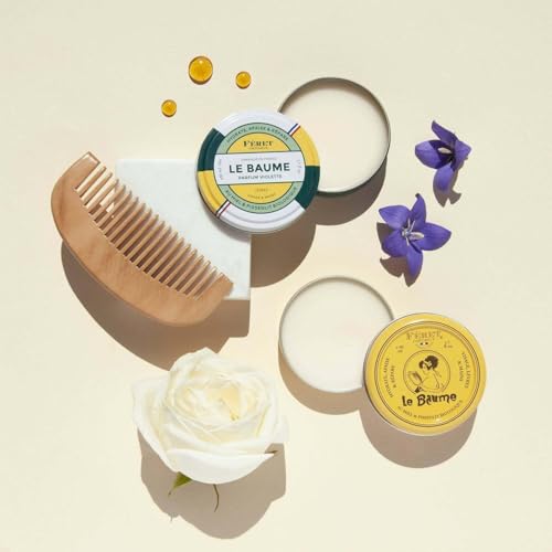 F?ret Parfumeur Le Baume Multi-Purpose Balm ? Rose Poudr? ? Deeply Hydrating Moisturizer for Dry Cracked Skin,Cuticles - Natural Lip Balm with Shea Butter & Honey ? Pack 2-50ml/1.7 Ounce