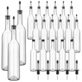 20-Pack Long Neck Glass Wine Bottles with Pourers - 750ml Bar Liquor Storage Set - Variation of THIS listing 20