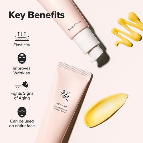 Revive Eye Serum & Ginseng Eye Patch Set for Firming & Hydration - Korean Skincare