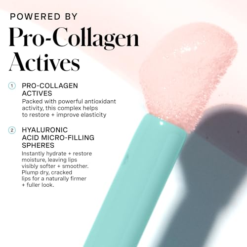 Kate Somerville Pro-Collagen Lip Oil Elixir ? Hydrating Lip Balm for Plump, Glossy Lips, Clear No-Tint Formula, 0.24 Fl Oz