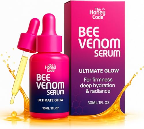 Bee Venom Face Serum with Hyaluronic Acid & Vitamin C - Hydrating Anti-Aging Treatment 1 fl oz