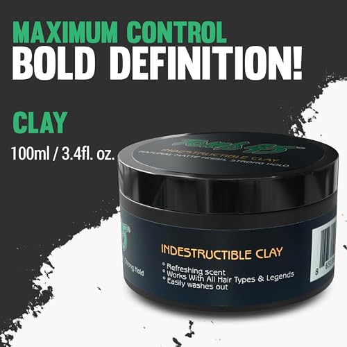 Tomb45 Indestructible Hair Clay, High Strong Hold with Matte Finish Hair Styling Product