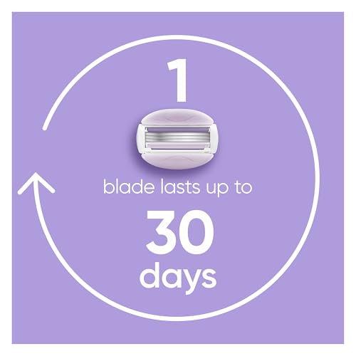 White Gillette Venus ComfortGlide Freesia Women's Razor Refill Cartridges - 6 Pack, Fits Venus Handles