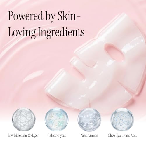 Trancend¢â Real Deep Collagen Face Mask for Korean Skin Care ? Hydrogel Sheet Mask, Overnight Hydrating Mask for Pore Minimizing, Elasticity & Firming, Bio Collagen Treatment - 39G (4 Count)