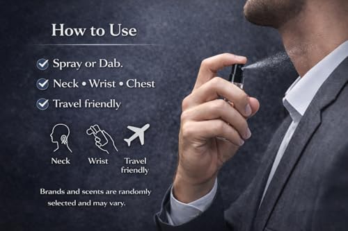 Men's Fragrance Sample Set - 8 Designer Cologne Vials for Travel & Testing