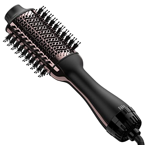 Umeely Rose Gold 4-in-1 Hair Dryer Brush & Styler - Ionic Ceramic Hot Air Styler