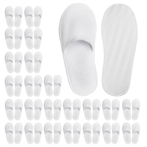 Winterlace Hotel Spa Slippers 24 Pairs Bulk Disposable Non Slip Travel Closed Toe Guest Unisex