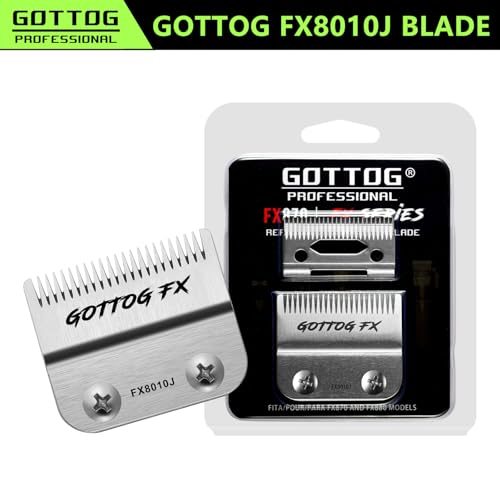 FX8010J Replacement Blades for BaBylissPRO FX870, FX890, FX825, FX673 Clippers, DLC Replacement Fade Blade Compatible with Babyliss Clipper Blades, Silver